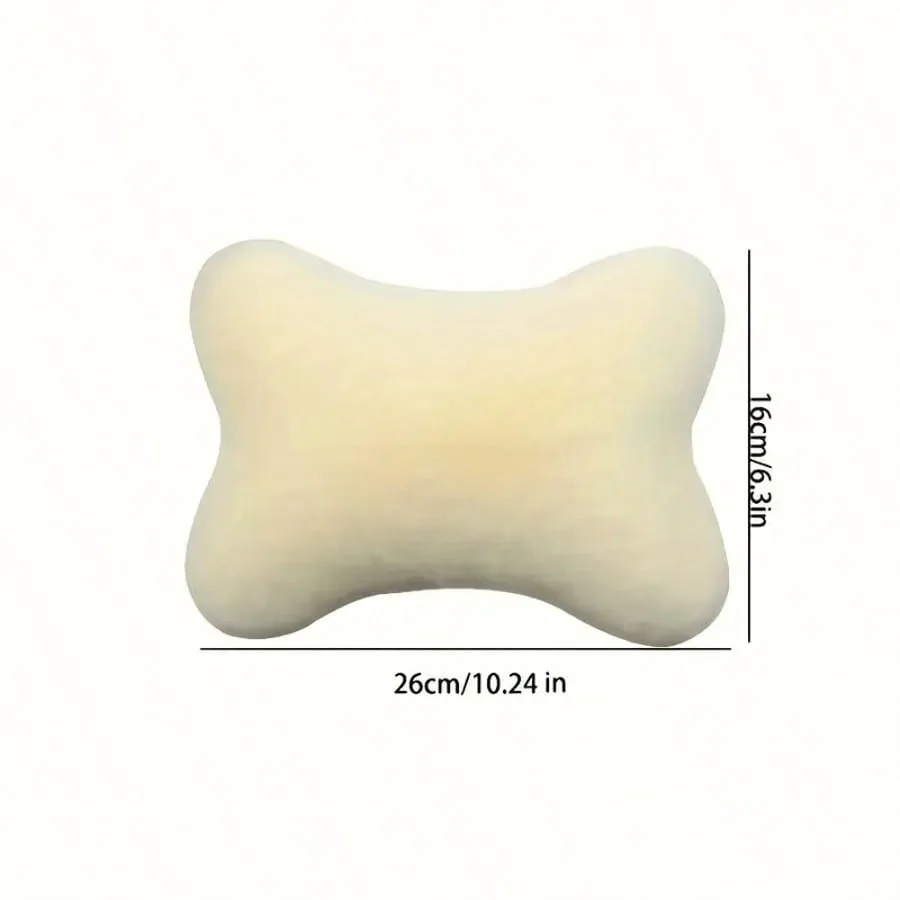 2pcs Luxury Plush Car Neck Pillows, Comfortable Neck Support, Faux Fur Texture, Soft Sponge Padding, Makes Traveling More Comfortable,Car Pillow