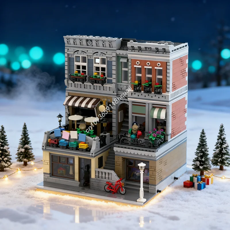 

4418 шт. MOC магазин игрушек модульная модель строительные блоки архитектура сборка творческая идея кирпич детские рождественские подарки на день рождения