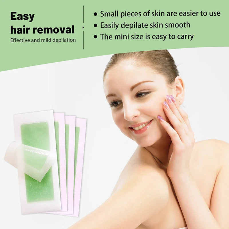 

12/24Pcs Professional Hair Removal Wax Strips Waxing Wipe Sticker for Face Leg Lip Eyebrow Arm Body Remove