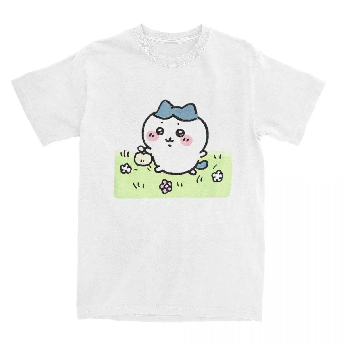 Kawaii Chiikawa Cartoon for Men Women T Shirt Merchandise Vintage Tees T-Shirt 100% Cotton Adult Clothing