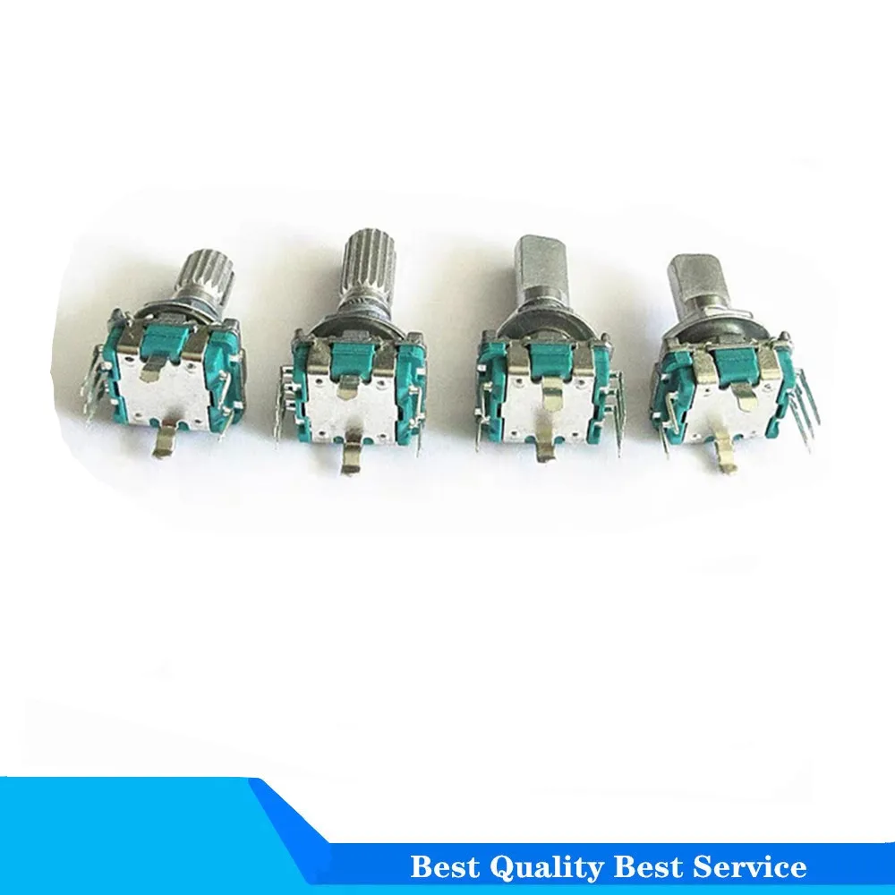 

5PCS/LOT 20 Position 360 Degree Rotary Encoder EC11 w Push Button 5Pin Handle Long 15/20MM With A Built In Push Button Switch