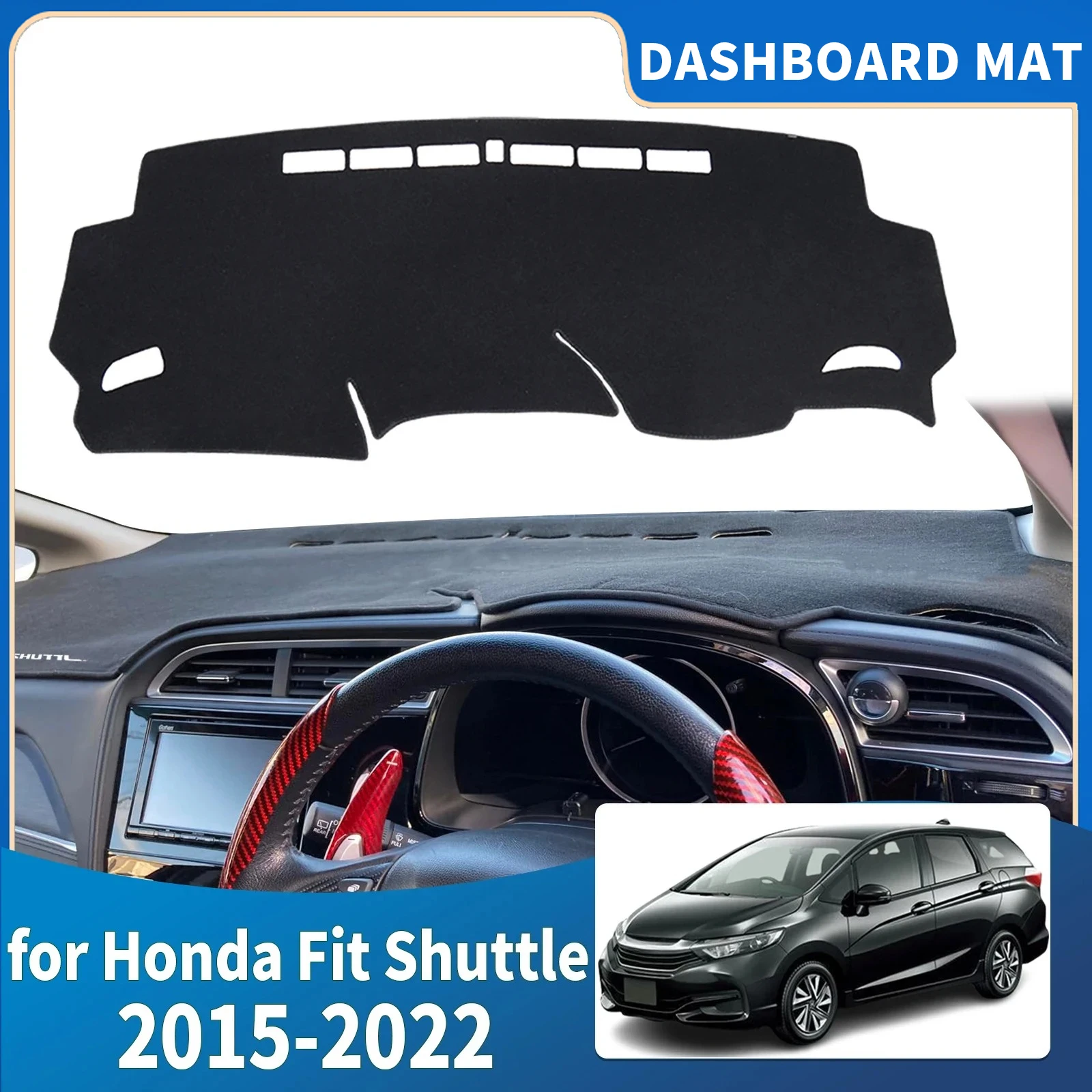 

fit for Honda Fit Shuttle Wagon Gk8 2015-2022 RHD Car Accessories Dashmat Dashboard Cover Pad DashMat Sunshade Protective Carpet