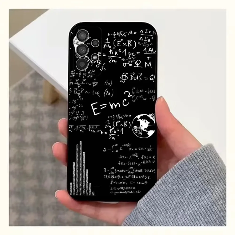 Physics Chemical Math Phone Case For Samsung S25,S24,S23,S22,S20,S21,S10,Ultra,Plus,Lite,FE,Soft Silicone Black Cover