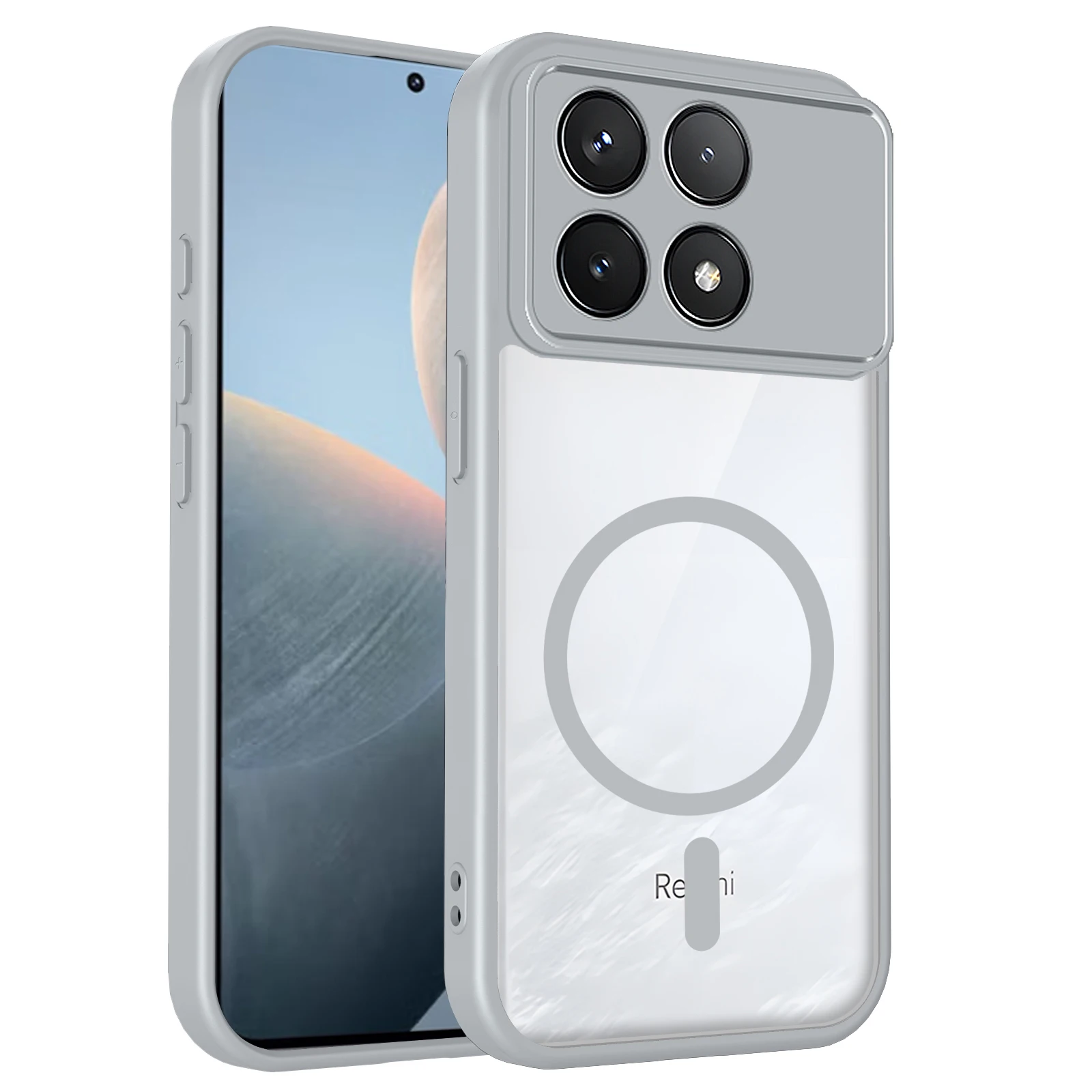 Luxury Magnetic Phone Case For Poco F8 Ultra/F8 Pro Wireless Charging Clear Shockproof Back Cover