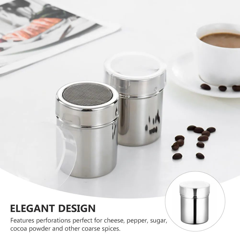 

1pc Stainless Steel Spice Jar Powder Salt Pepper Cocoa Sifter Baking Supply Kitchen Bbq Condiment Sprinkler Space Saving