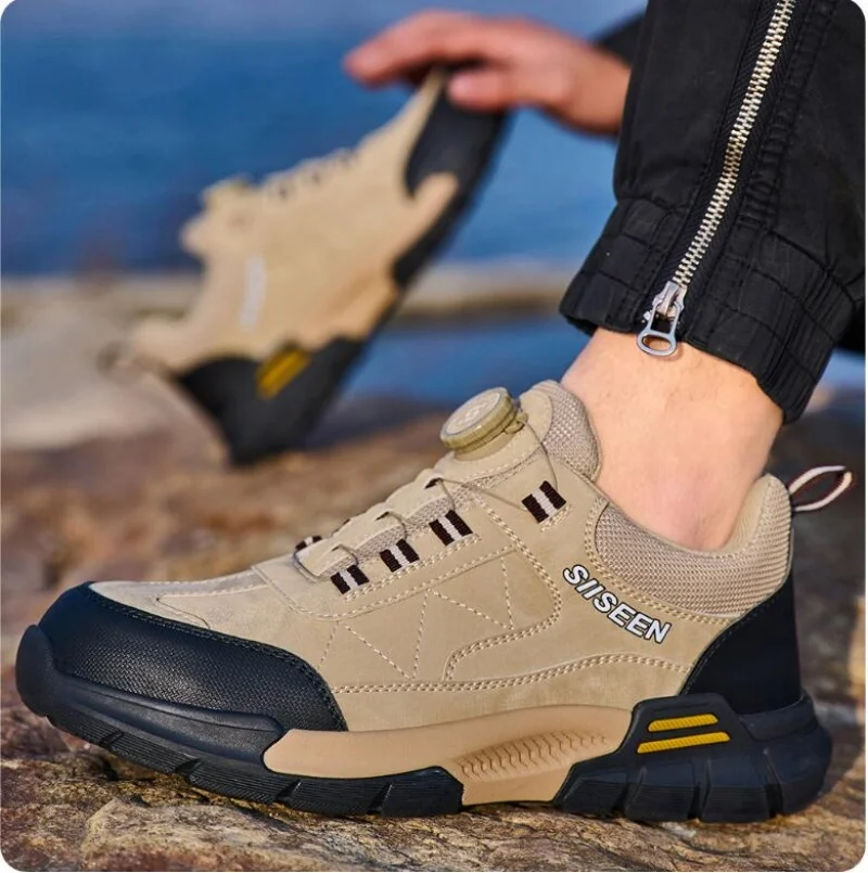 New men's safety shoes, puncture resistant work shoes, men's protective shoes, wear-resistant work boots