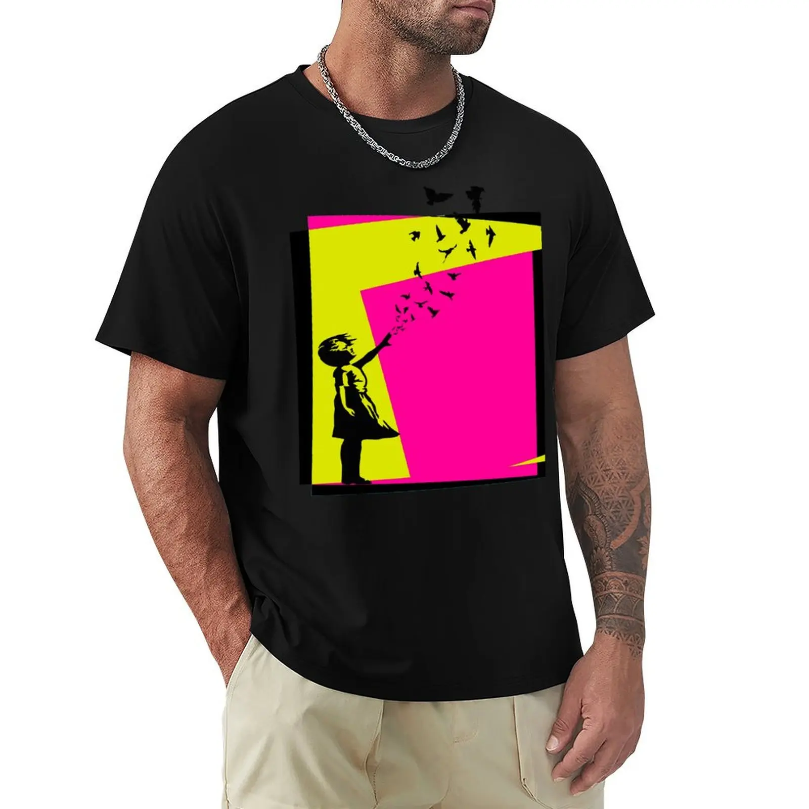 Banksy Ballon girl T-Shirt Soft Anti-Shrink Cotton Tee