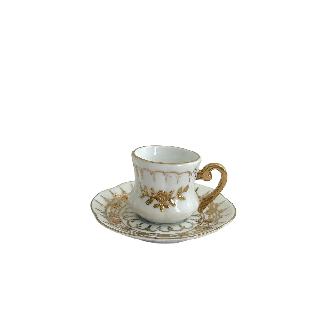 Platinum Mini Series, Out-of-print Medieval Porcelain Craftsmanship Stacked Gold Mini Coffee Cup