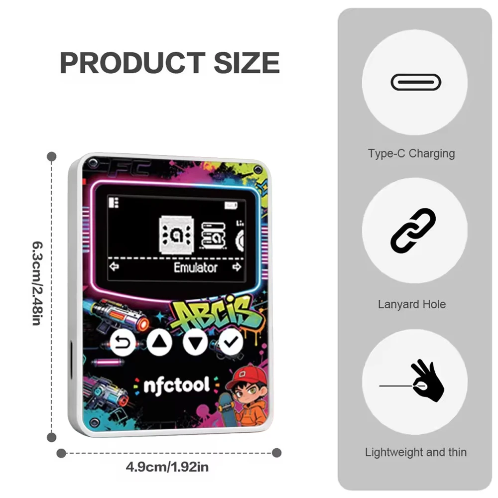 Simulador OLED para Amiibo, Emulador Recargable iNFC Bluetooth para Switch/Switch 2/Lite OLED 3DS Wii U, Accesorio Inalámbrico para Juegos