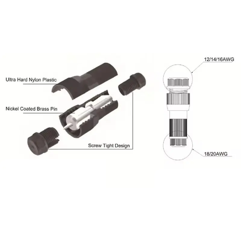 Quick Connect/Disconnect Waterproof Insulation Piercing Terminal Plug For Solar LED Industrial Home Electrical