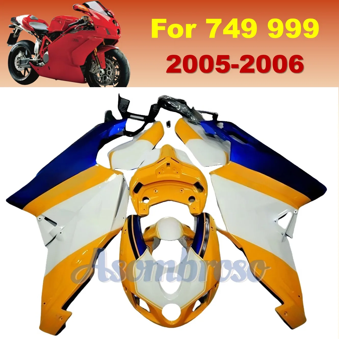 Accessories Body Fairing Kit for DUCATI 749 999 2005 2006 749s 05 06 Injection Molding Motorcycle Fairings set