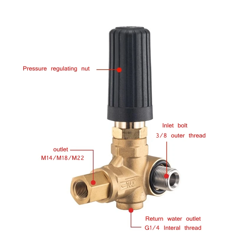 High Pressure Pump Car Washer Pressure Regulating Valve Spray Pump Dedusting Equipment Pressure Reducing Valve for Wusen System