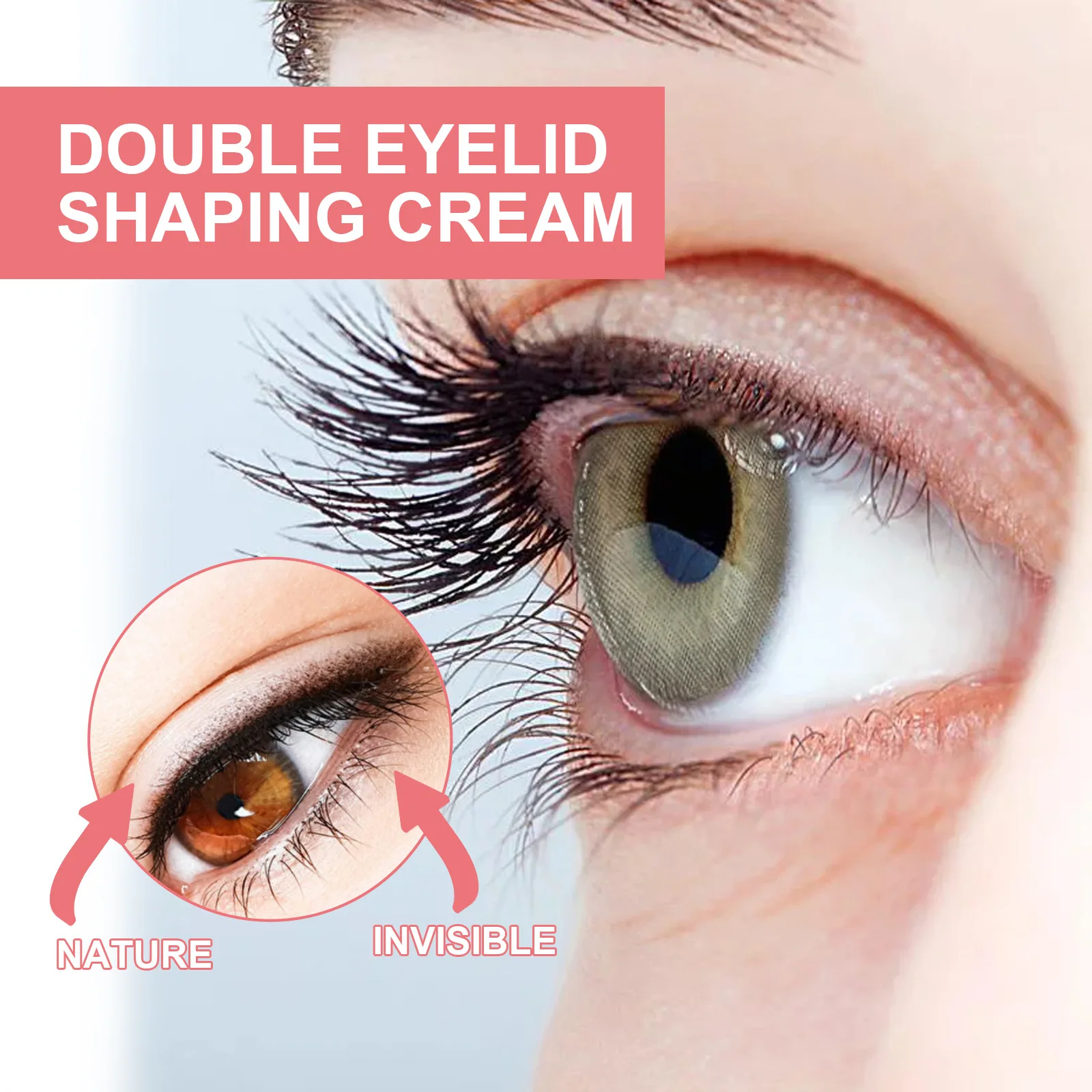 Natural Traceless Double Eyelid Styling Cream, Invisible Double Eyelid Shaping, Set Glue, Impermeável, Ferramentas de maquiagem de secagem rápida