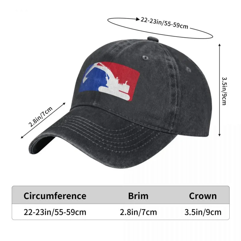 Gorra de béisbol de la Liga excavadora para hombre, equipo pesado al aire libre, sombrero de camionero lavado, gorras de béisbol lavadas con estampado fresco, venta al por mayor