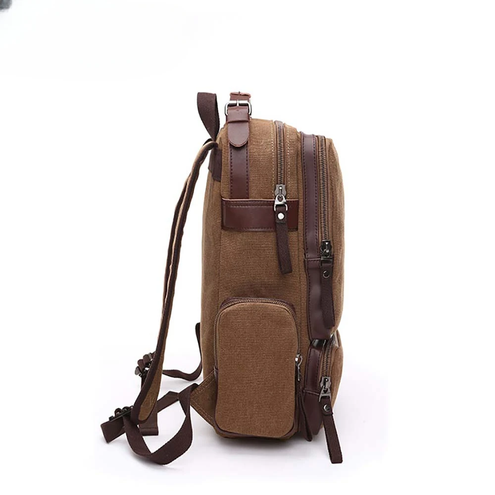 High Quality Brand New Trend Multi-purpose Men Vintage Canvas Laptop bag Man Travel Bags Retro Military Style Backpack