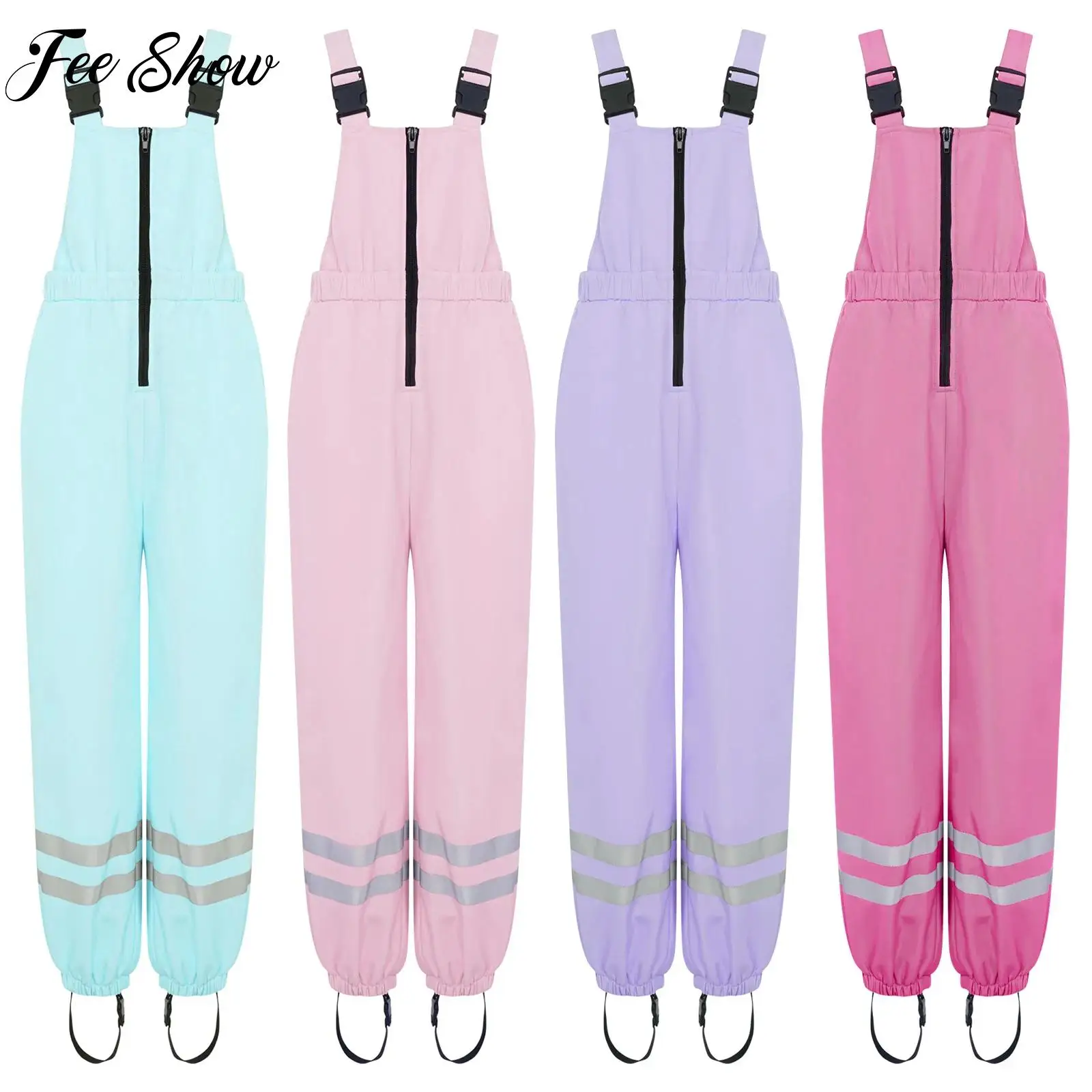 

Детские лыжные комбинезоны для девочек, лыжная одежда, водостойкий зимний комбинезон без рукавов с пряжкой на плечах, комбинезон для катания на лыжах, сноуборде