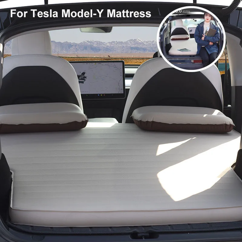 Car Travel Bed For Tesla Model Y Mattress Self-Inflating Car Camping Travel Bed Folding Camping for Car Traveling Accessories