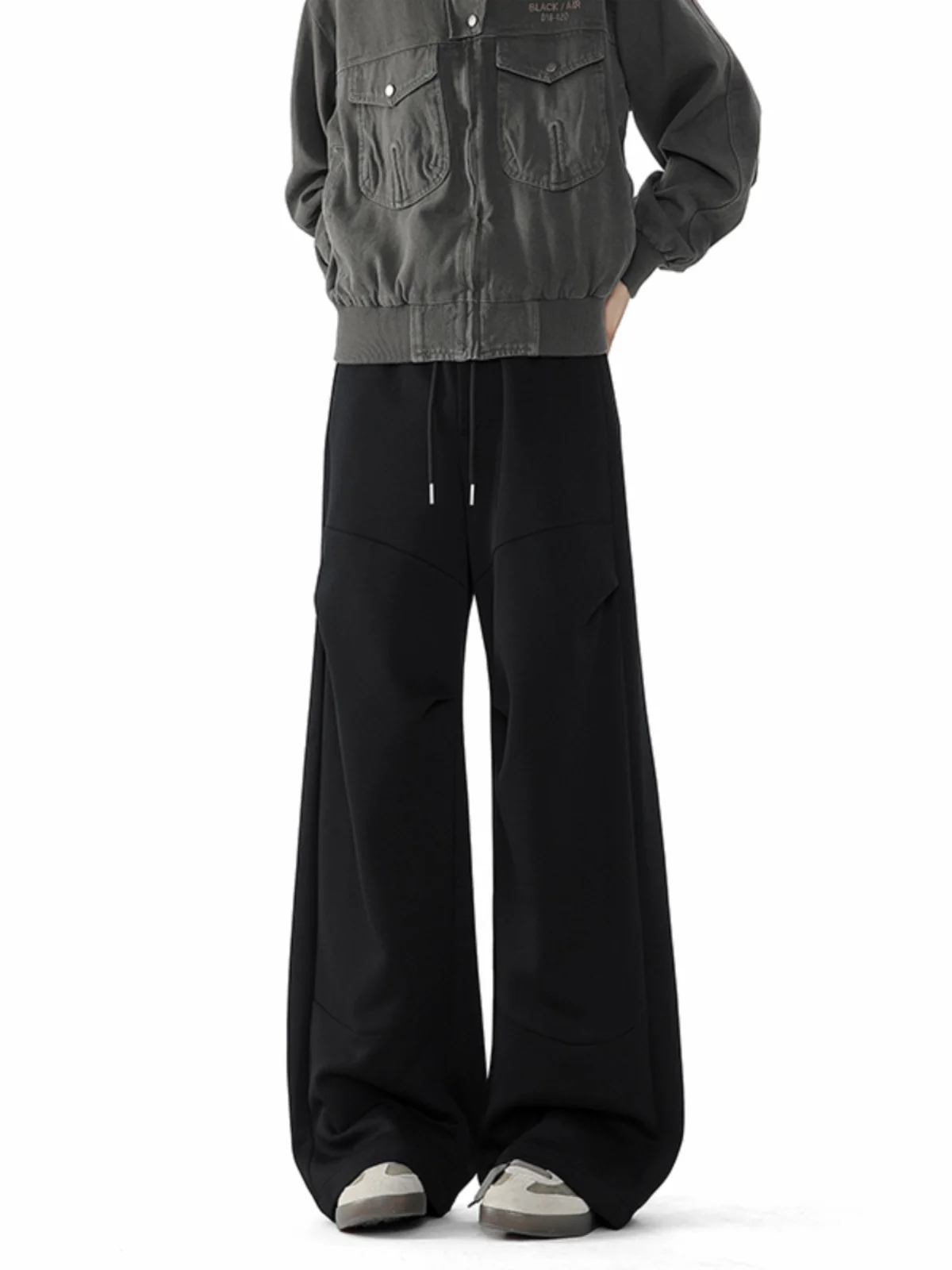 

Повседневные мужские брюки прямого кроя с защипами, универсальные, модные, американского бренда, новинка весенней коллекции, удобные, свободного кроя, молодежные, стильные.