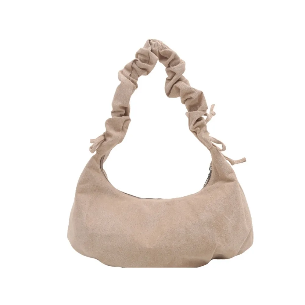 

Women Wrinkled Texture Dumpling Bag Retro Style French Design Shoulder Bag Stylish Design PU Material Cloud Bag Shopping Bag