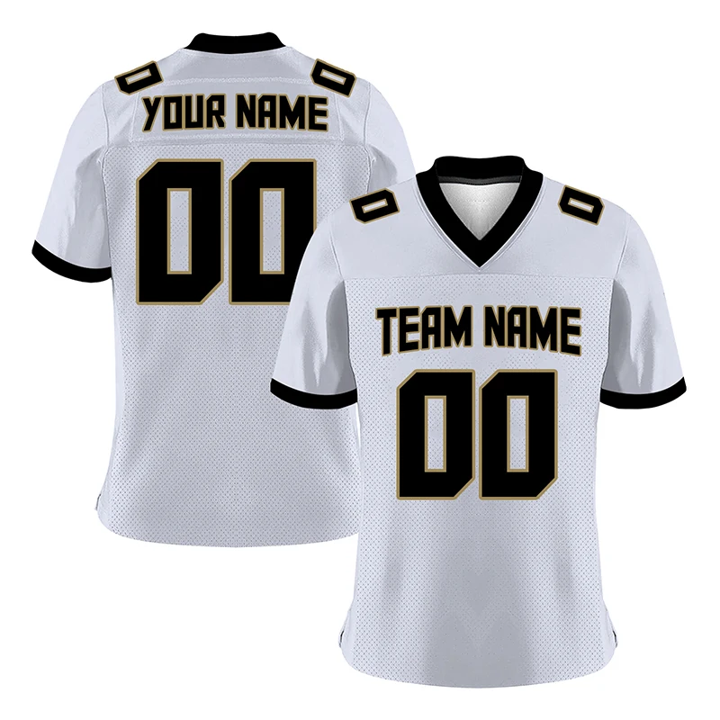 2022 2023 American Football Jerseys Men Soccer Shirts White Mesh Custom Jersey Gaa Rugby Team TShirts Play Game Sportwear