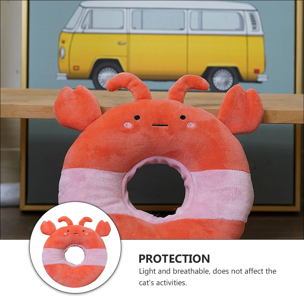 

1Pcs Anti-Licking Cat Collar Cartoon Design Adjustable Size Breathable Recovery Pet Collar Comfortable Protective Neck Circle