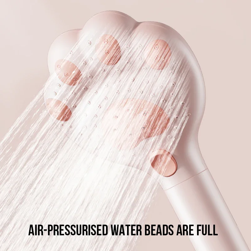 

Boosting Showerhead Creative Cute Cat Paw Showerhead 3 Modes High Pressure Shower Head Bathroom Showerhead Filtering Showerhead