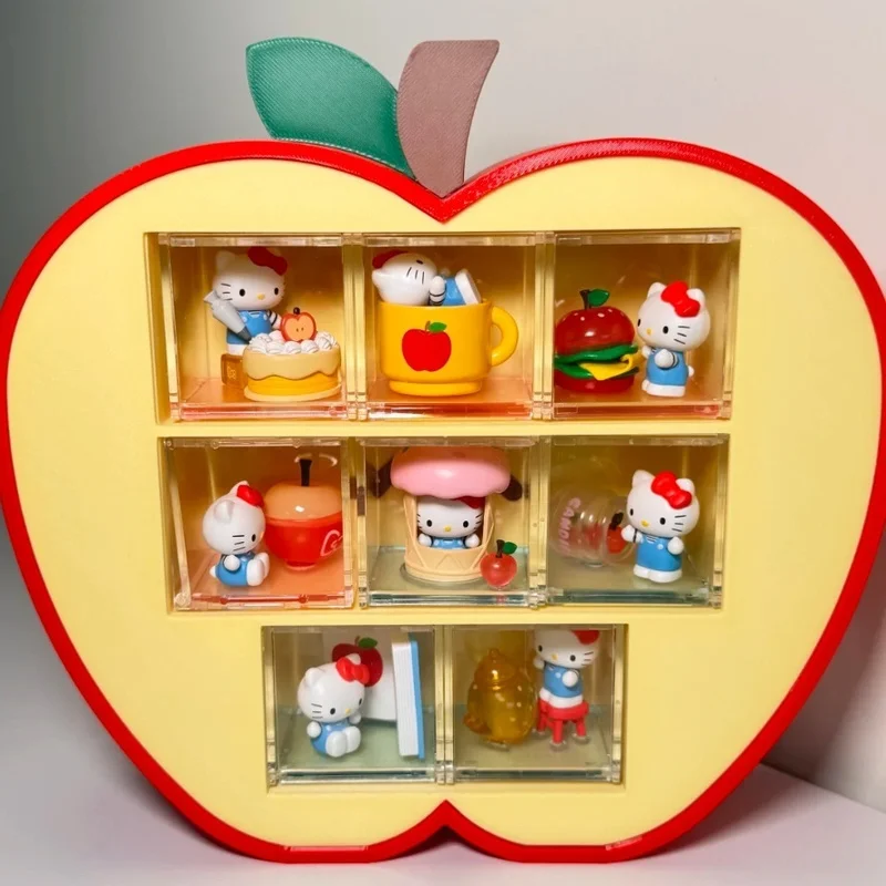 Hello Kitty Big Apple Workshop Series Mini Box Micro Handgefertigte Sanrio dekorative Ornamente Geschenk für Mädchen Sammlerfiguren