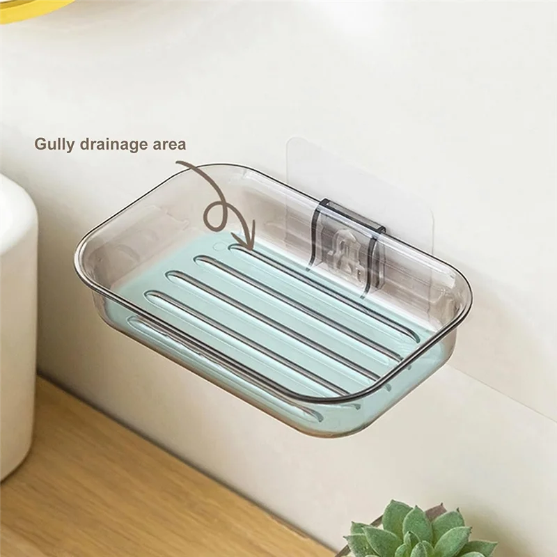 

Простая установка, держатель для мыла, кухонная настенная посуда без сверла, современный прозрачный слив, контейнер для шампуня для ванной комнаты, контейнер для мыла A-New