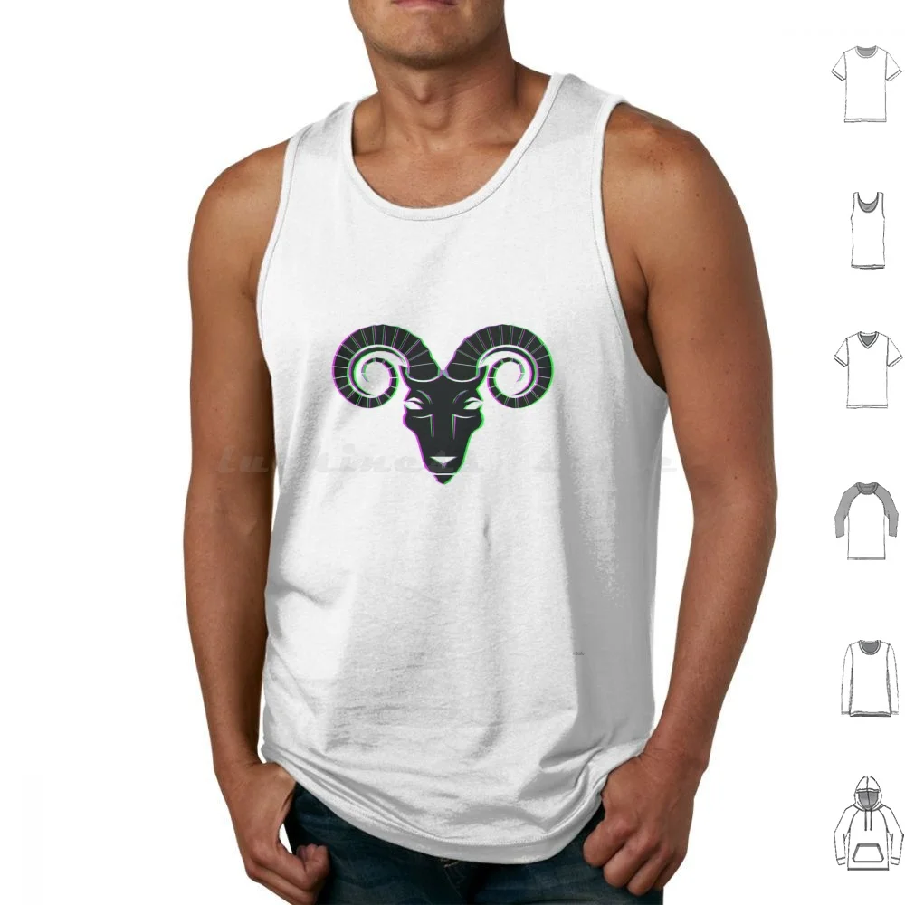 Aries Zodiac Design Tank Tops Print Cotton Zodiac Black Aries Cancer Leo Aquarius Gemini Pisces Taurus Virgo Capricorn