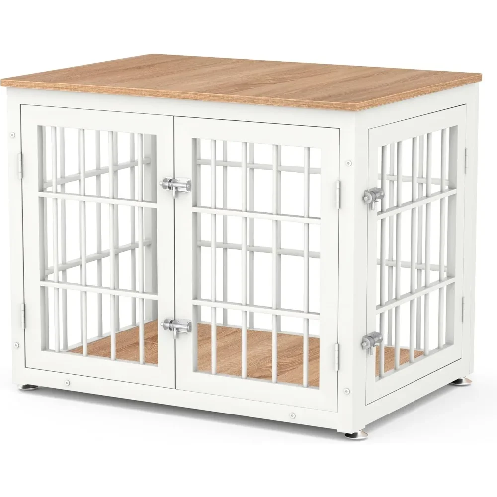 

Heavy Duty Dog Crate Furniture for Medium/Small Dogs, Decorative Pet House End Table, Wooden Kennel for Indoor Use Solution