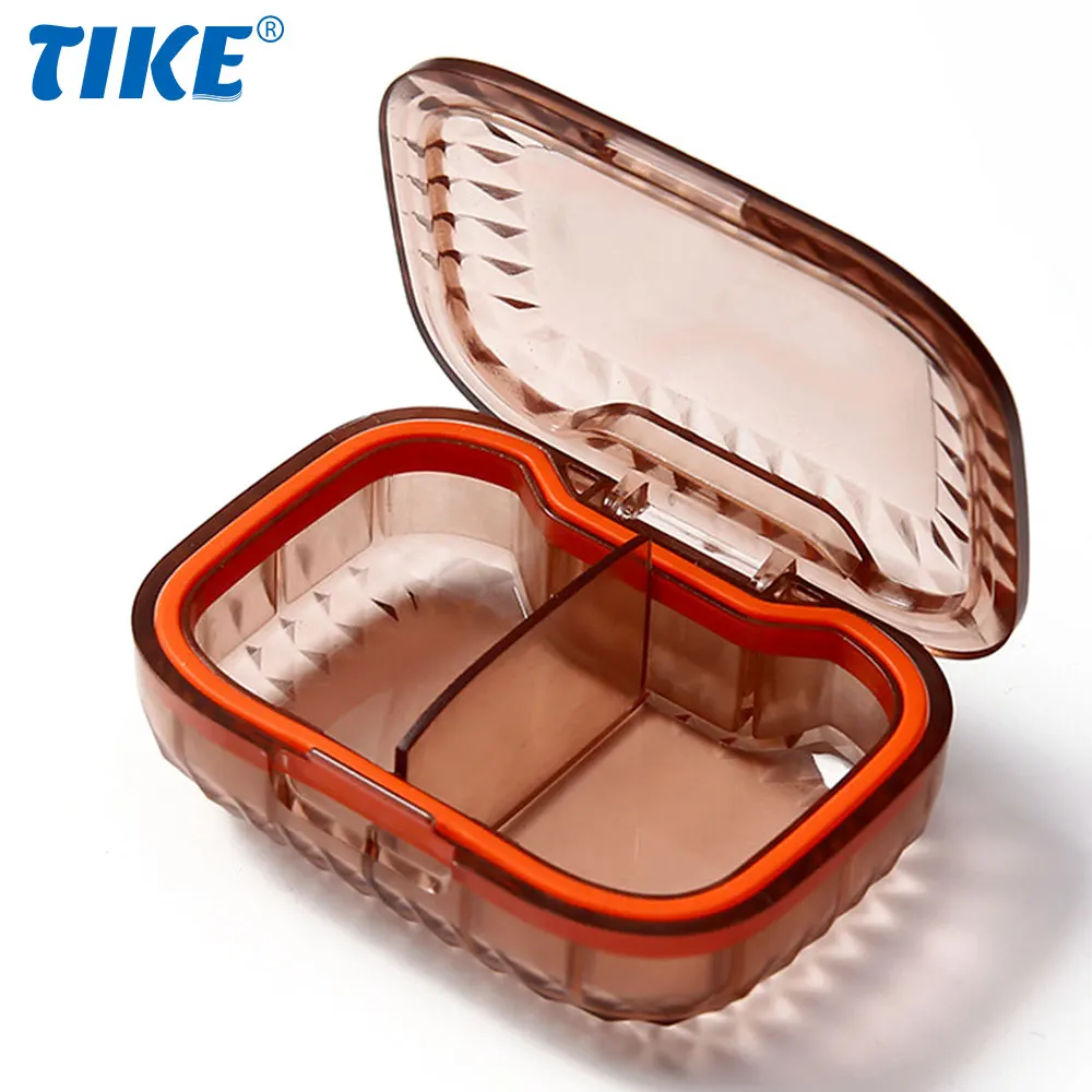 Small Pill Case, 2 Compartment Travel Pill Organizer for Purse, Pocket Pharmacy, Daily Medicine Container for Pills, Vitamins