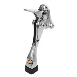 1Set Adjustable Metal Foot Kick Down Door Stopper with Rubber Base Anti Skid Security for Home Office Heavy Duty Door Stop