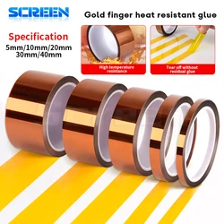 Kapton 33M Tape Gold High-Temperature Heat Resistant Adhesive Tape Polyimide 10-50MM Width No Residue for Masking Soldering Etc