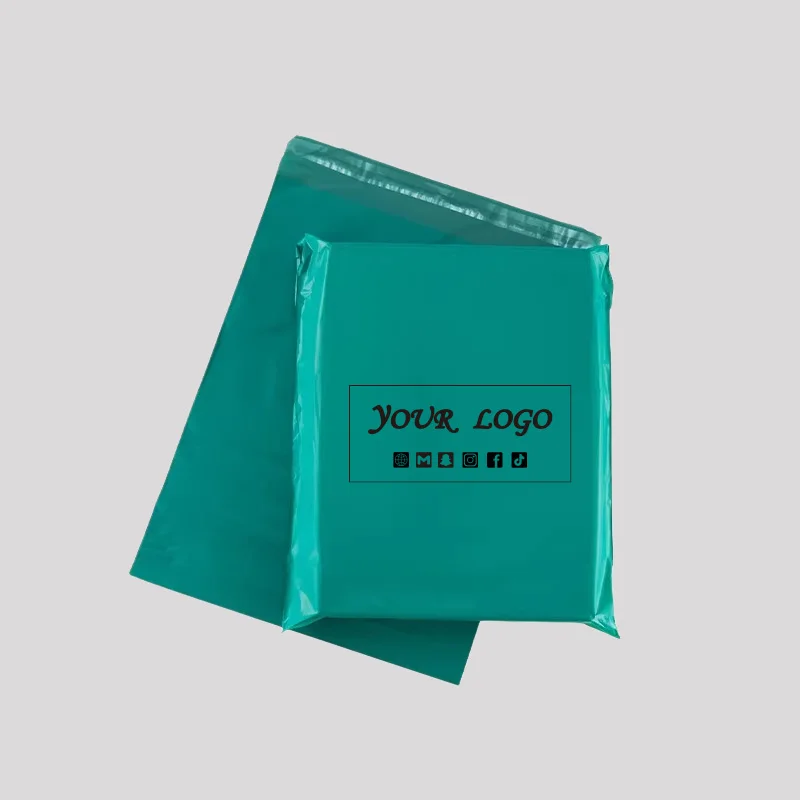 

100pcs Green Logistics Transport Packaging Bags Clothing Packaging Bags Party Birthday Gift Packaging Bags Support Custom Logo