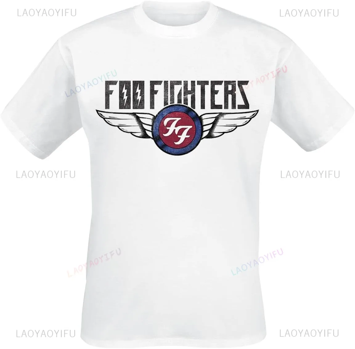 2024 Male  Streetwear Standard Foo-Fighters Owl Mens Soft Camisa T-shirt Hipster Hot Salemen and Women Clothing