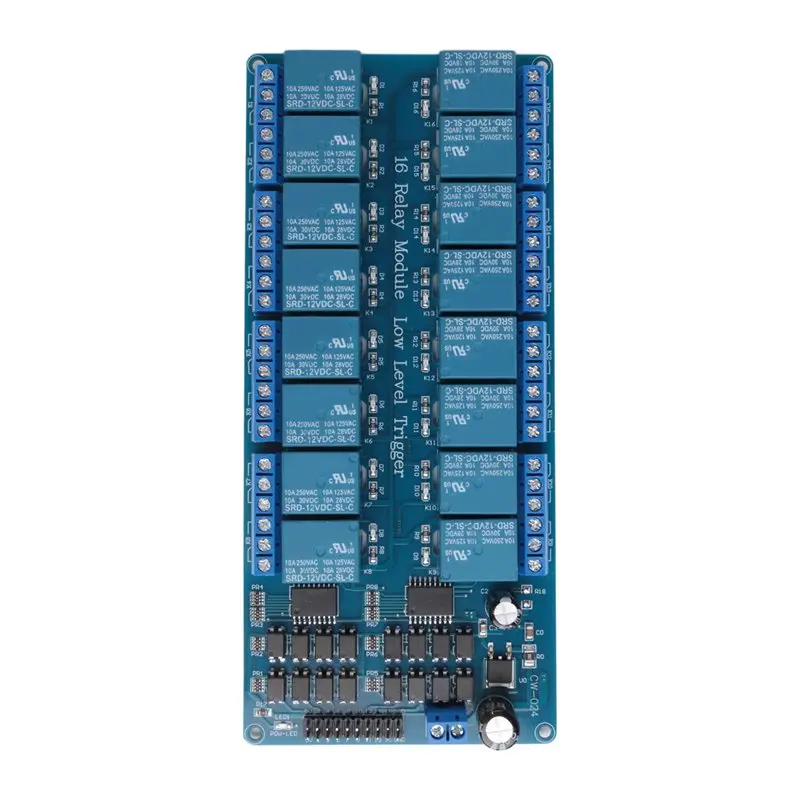 Aug. 16 Channel 12V Relay Module Expansion Board With Optocoupler Low Level Trigger Expansion Board For Raspberry Pi