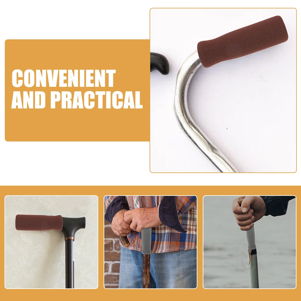 3 قطعة مقبض قصب الإسفنج قبضة استبدال عدم الانزلاق المشي مريحة المضادة للانزلاق حماة لعكاز المسنين #1