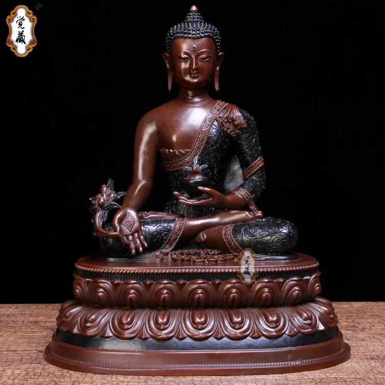 30CM large TOP High grade All-powerful Pharmacist Buddha statue home family Temple efficacious bless Talisman brass Handmade ART