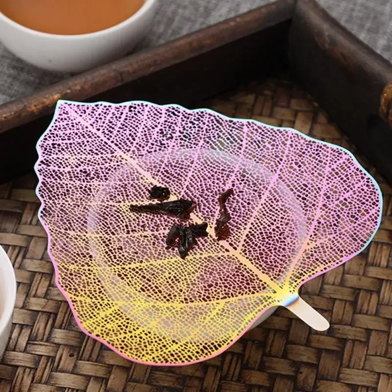 304 Stainless Steel Tea Filter Tea Leakage Net, Hollow Out Leave Shape, KungFu Infuser, Tea Strainer, Ceremony Accessories, 2Pcs