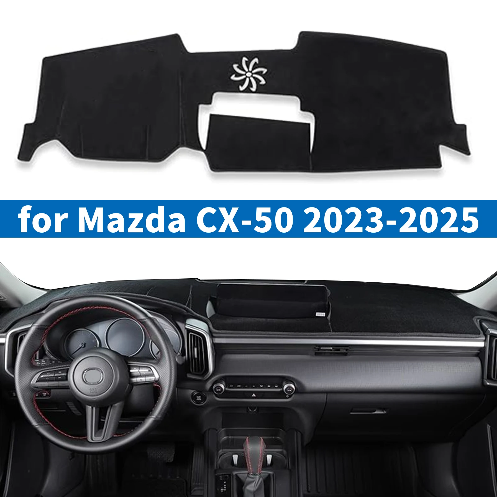 ملحقات حصيرة لوحة سيارة لمازدا CX-50 CX50 2025 2024 2023 ظلة واقية السجاد داش حصيرة داشمات