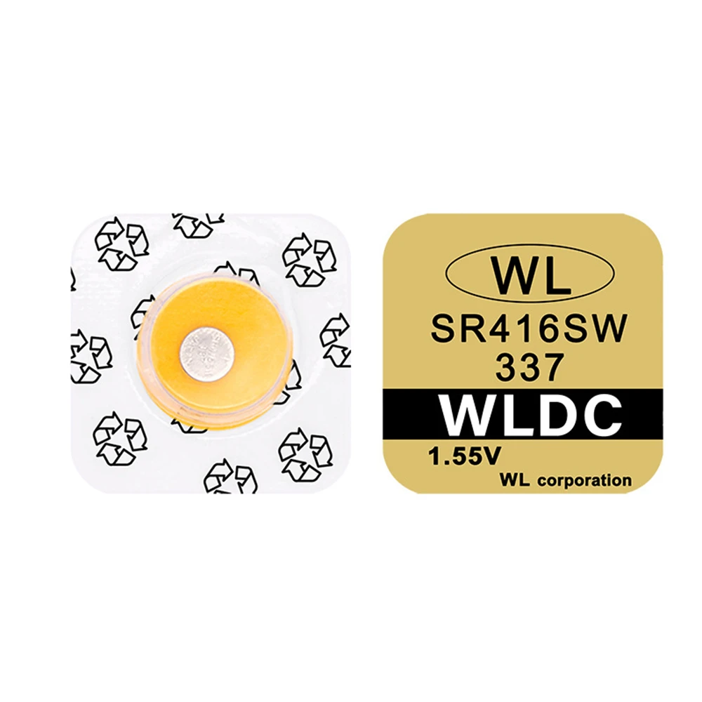 الأصلي 2-50 قطعة 337 بطارية sr416sw بطاريات خلية زر 1.55 فولت بطارية تعبئة فردية لساعة سماعة أذن لاسلكية صغيرة #2