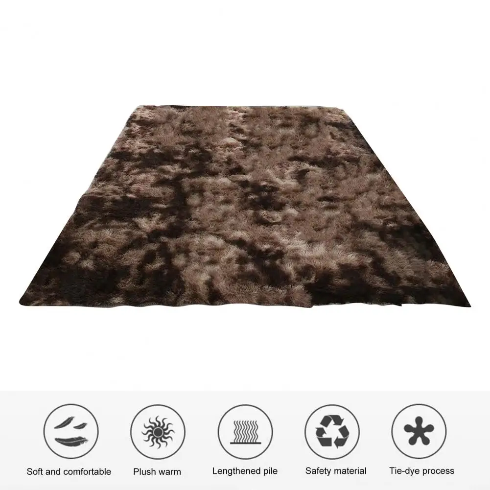 

Non-skid Tie Dye Rug Luxurious Tie Dye Shag Area Rug for Room Bedroom Plush Faux Fur Carpet with Non-skid for Nursery for Boys