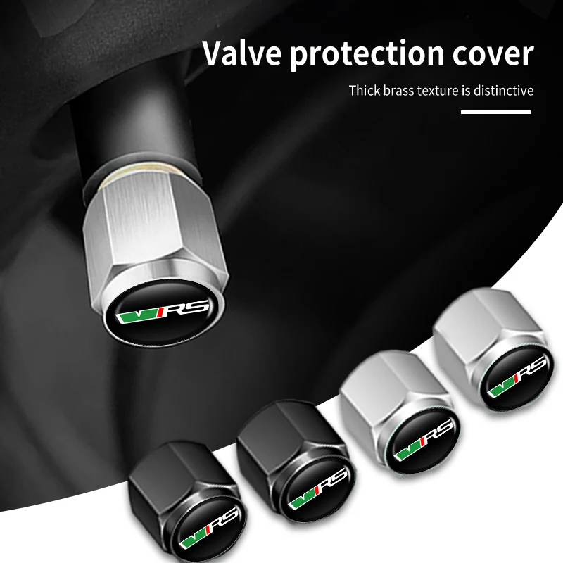 

5ps Car Wheel Tyre Valve Protection Cover Alloy Dust Proof Cap For Skoda VRS Octavia 2 3 Kamiq MK3 Kodiaq Karoq Superb Fabia