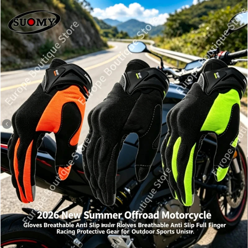 

2026 NEW Unisex Summer Offroad Motorcycle Gloves Breathable Anti Slip Full Finger Racing Protective Gear for Outdoor Sports