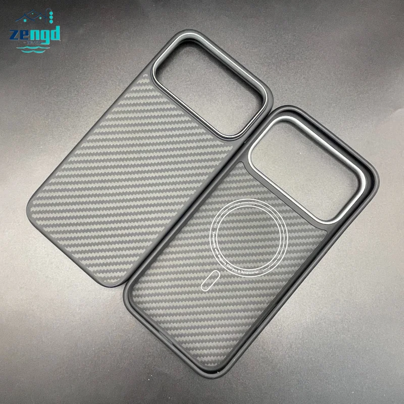 

For iPhone 17 Series Kevlar Aramid Fiber Case TPU Soft Edge Shockproof Full-Body Protection