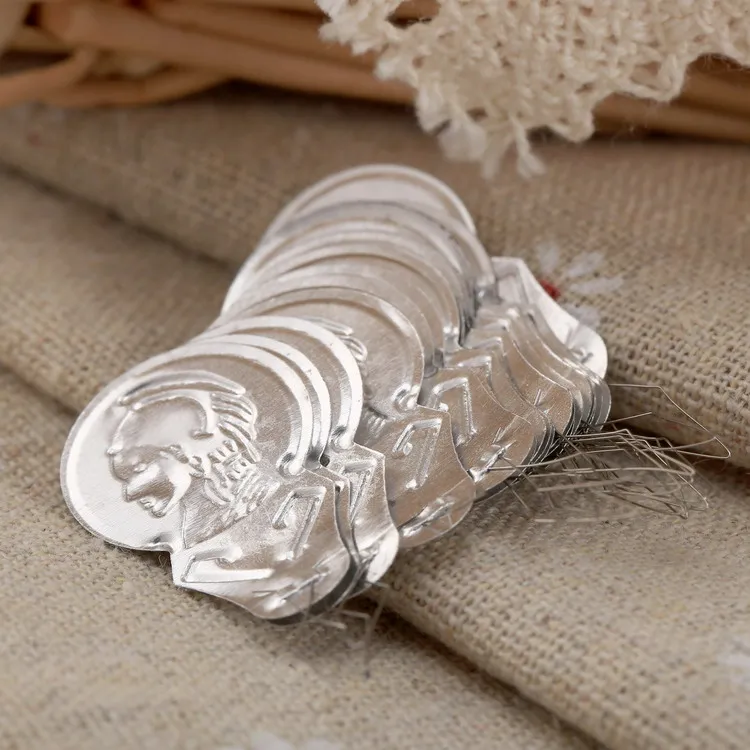 50Pcs Silver Bowลวดเข็มเย็บร้อยแทรกมือจักรเย็บผ้าเครื่องมือDIY
