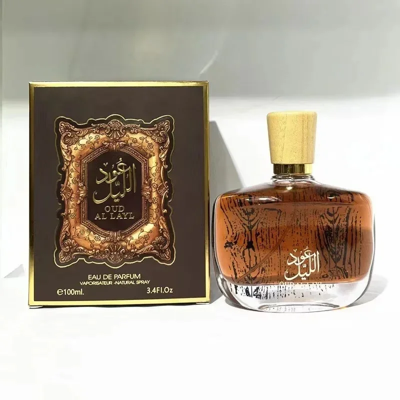 100ML Długotrwały Oud Al Layl Arabski Perfum Oryginalny Unisex Zapach Dla Kobiet i Mężczyzn Eau De Parfum Luksusowy Aromat