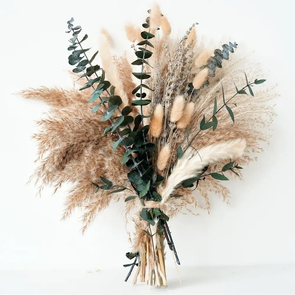 

Elegant Lavender & Eucalyptus Dried Flower Arrangement for Rustic Boho Home, Bedroom, or Wedding Decor