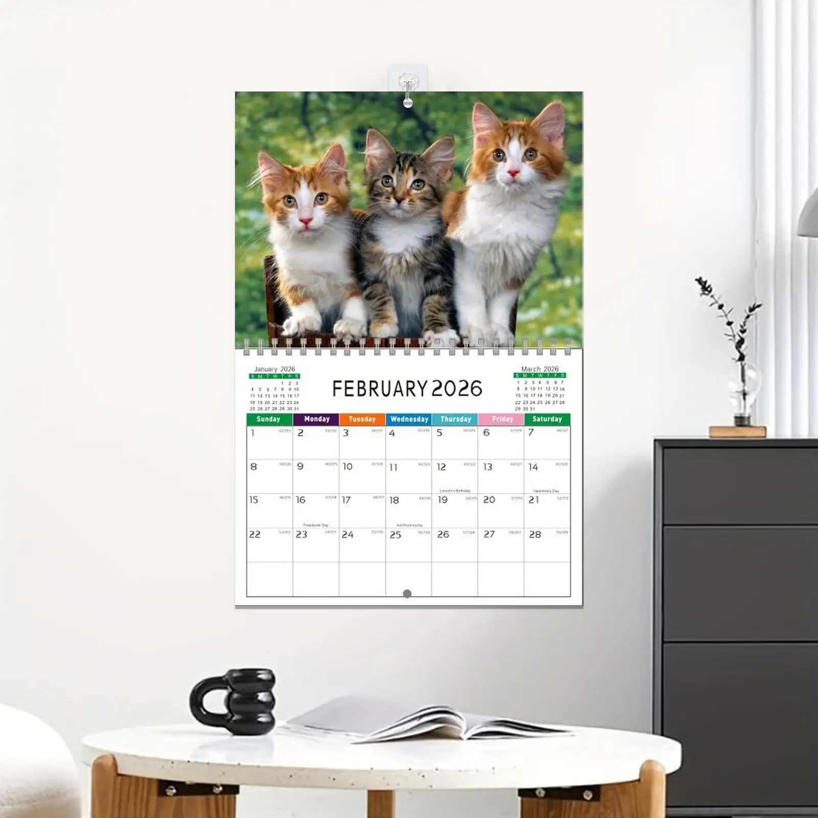 

Cat Wall Calendar 2026 Monthly Planner Cat Calendar 12 Month Planner Thick Paper School Supplies For Organizing Planning Desk