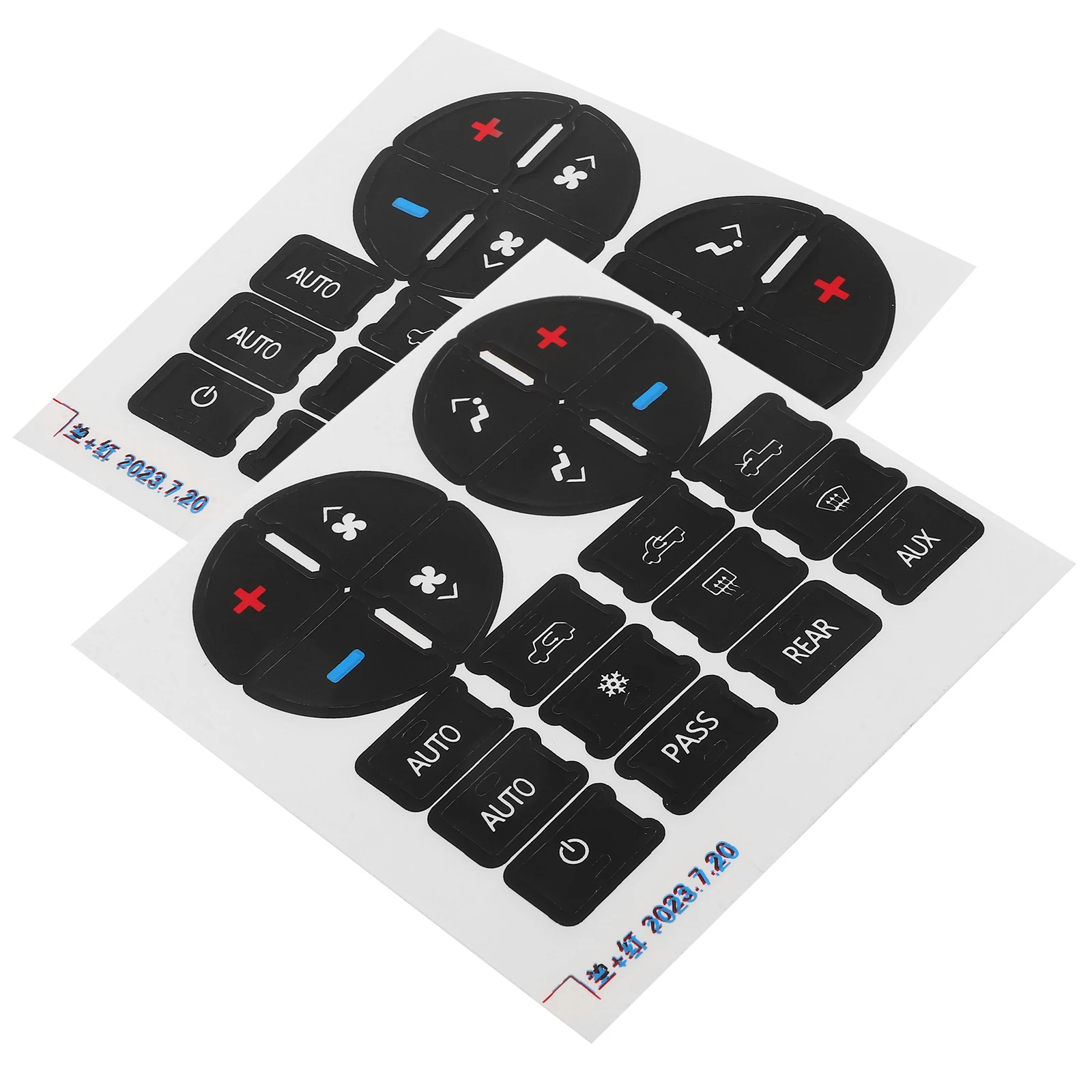 

2Pcs Car Dash Button Decal Stickers PVC Material Fade Resistant Easy Installation Interior Upgrade Dash Button Decals